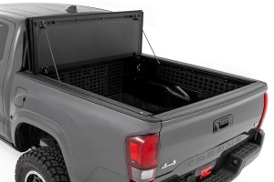 Toyota Tacoma Hard Tri-Fold Flip Up Bed Cover - Rough Country - Third-Generation - '16-'23
